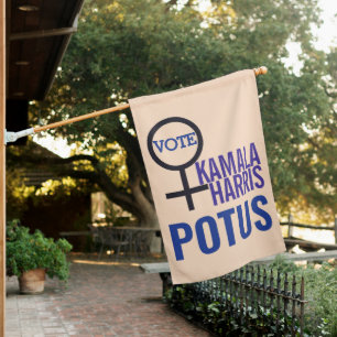 Vote Kamala Harris President Woman Symbol Template House Flag