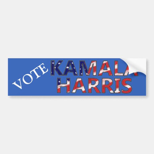 VOTE Kamala Harris With Flag Bumper Sticker