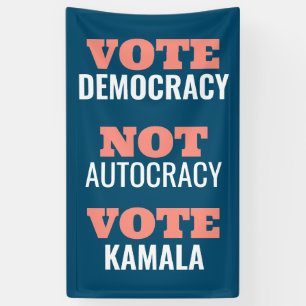 Vote Kamala Not Autocracy Customized Banner
