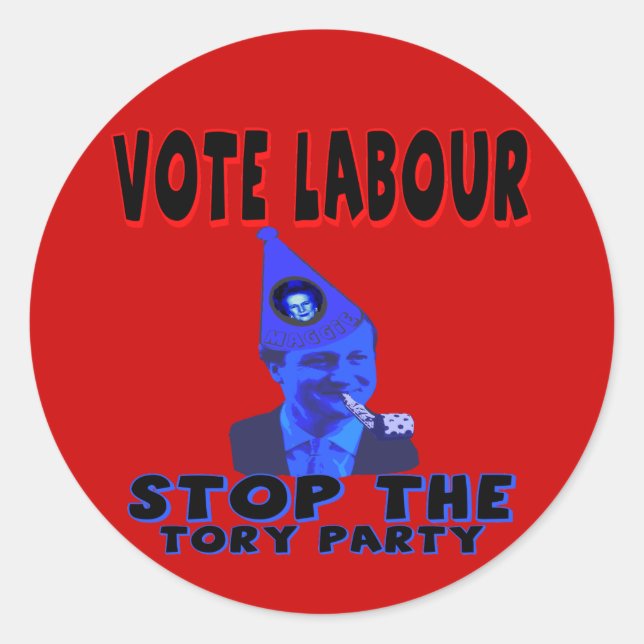 Vote Labor Classic Round Sticker (Front)