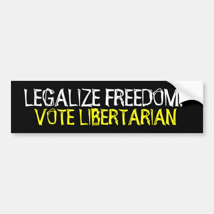 Vote Libertarian Bumper Sticker Zazzle Com