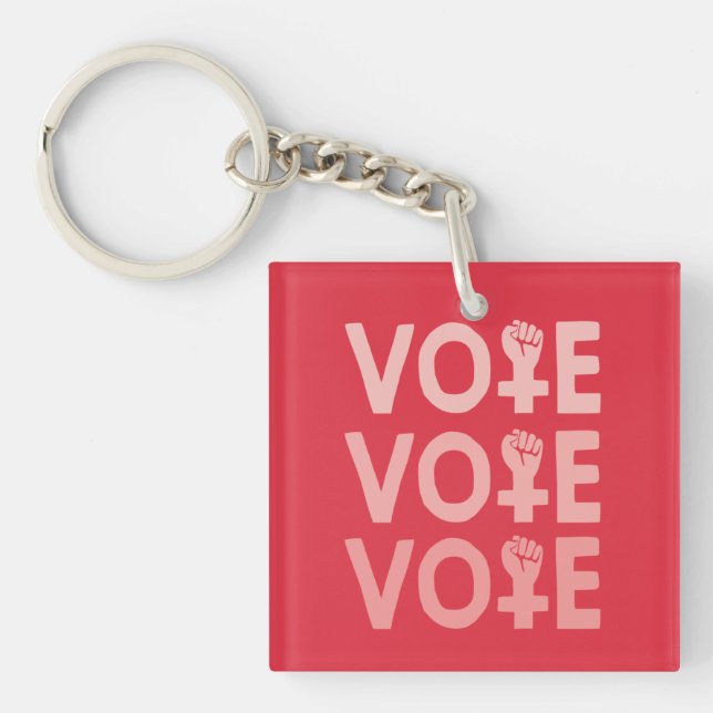 Vote Like A Feminist Keychain (Front)