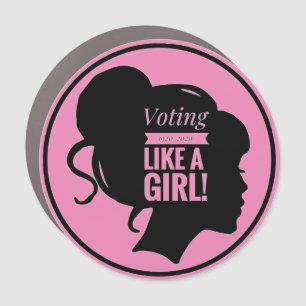 Vote Like A Girl! Car Magnet