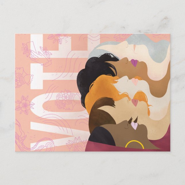 Vote Like A Woman 2020 Postcards by Vax Liu (Front)