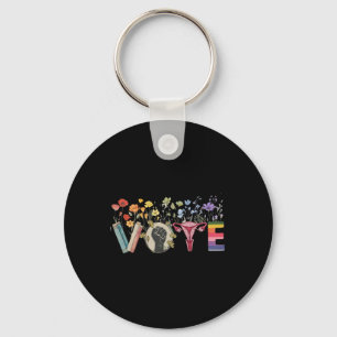 Vote Like Ruth Sent You Flowers Feminist Lgbt Prid Keychain