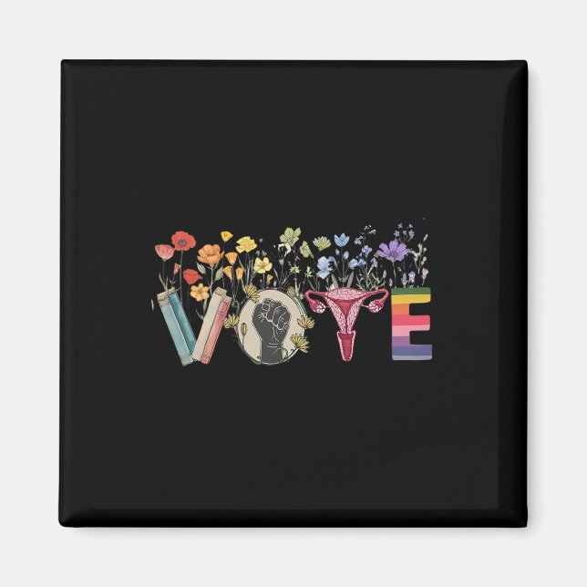 Vote Like Ruth Sent You Flowers Feminist Lgbt Prid Magnet (Front)