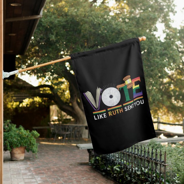 Vote Like Ruth Sent You Gavel Feminists Lgbt Pride House Flag (In SItu)