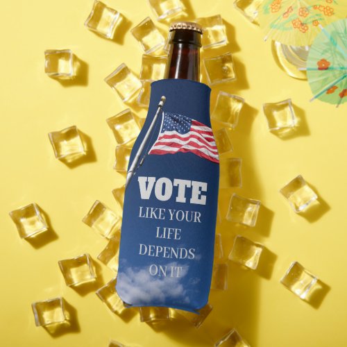 Vote Like Your Life Depends On It 2024 Election Bottle Cooler