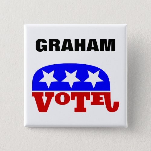 Vote Lindsey Graham Republican Elephant Pinback Button