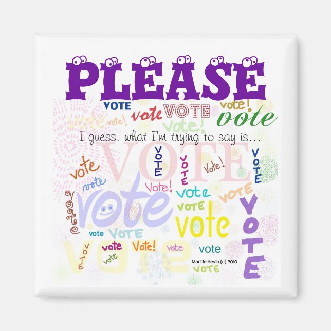 Vote! Magnet (Customize) (Front)
