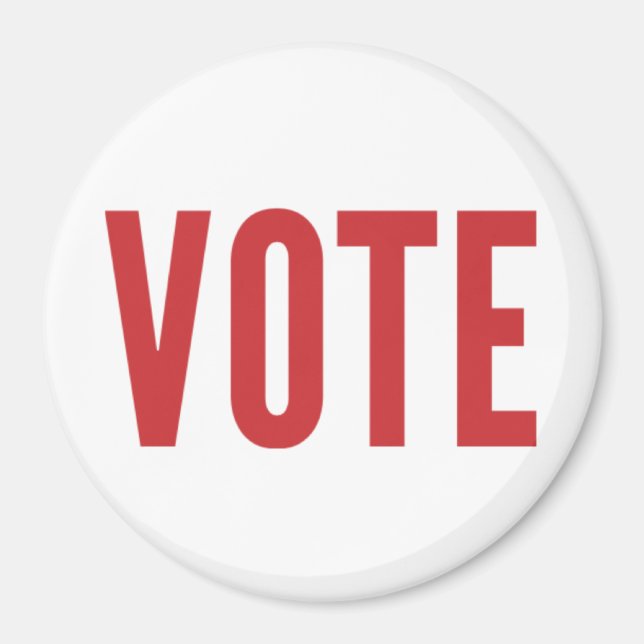 VOTE Magnet - Red (Front)