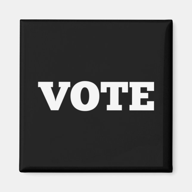 Vote Magnet with Black Background (Front)