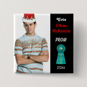 Vote me for Prom King (Aqua) Button