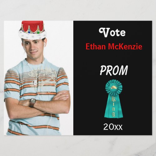 Vote me for Prom King Aqua Flyer