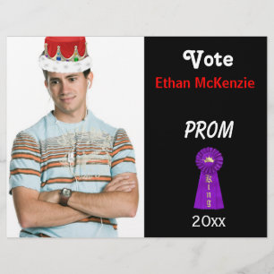 Vote me for Prom King (Purple) Flyer