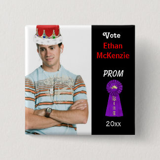 Vote me for Prom King (Purple) Pinback Button