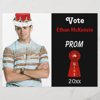 Vote me for Prom King (Red) Flyer