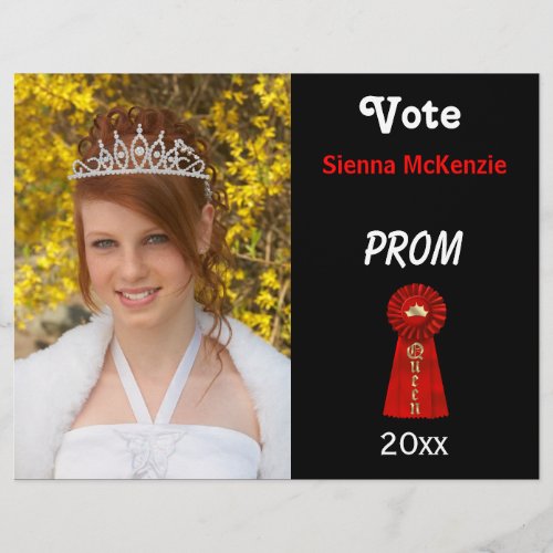 Vote me for Prom Queen Red Flyer