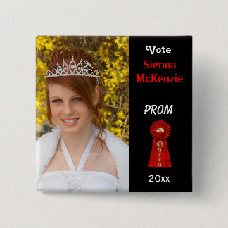 Vote me for Prom Queen (Red) Pinback Button