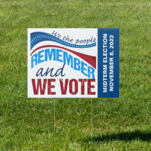 Vote Midterm Election 2022 American Flag Yard Sign