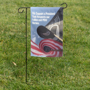 Vote Military Support! Biden 2020. MIA POW Garden Flag