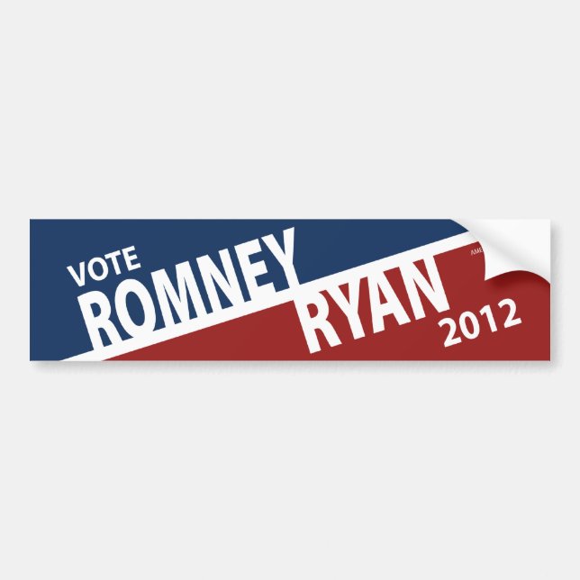 Vote Mitt Romney Paul Ryan 2012 Bumper Sticker (Front)