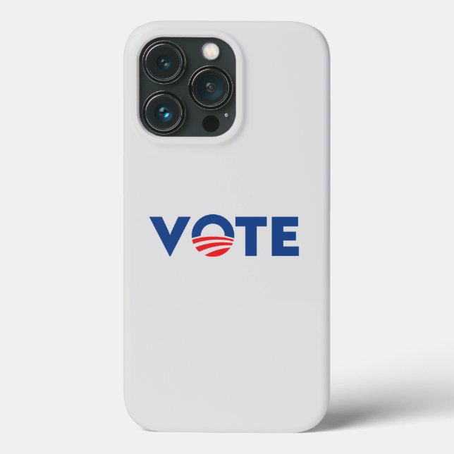 Vote modern hope typography democrat light gray Case-Mate iPhone case (Back)