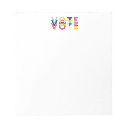 Vote Modern Rainbow Multicolor Notepad