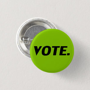 Vote modern typography brat lime green button