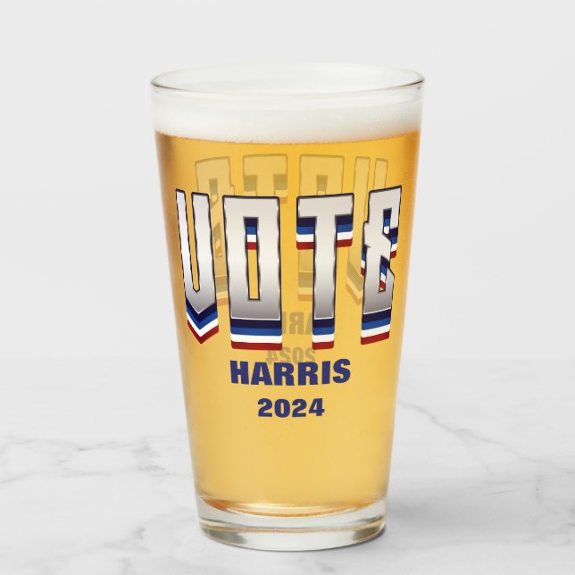 Vote Modern Typography - Election  Glass (Front Filled)