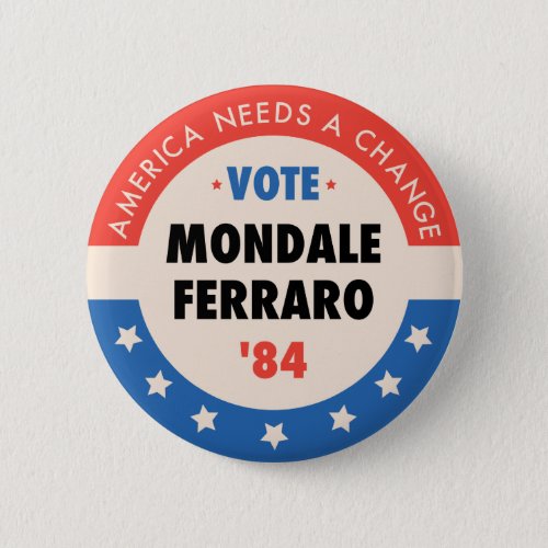 Vote MondaleFerraro 84 Pinback Button
