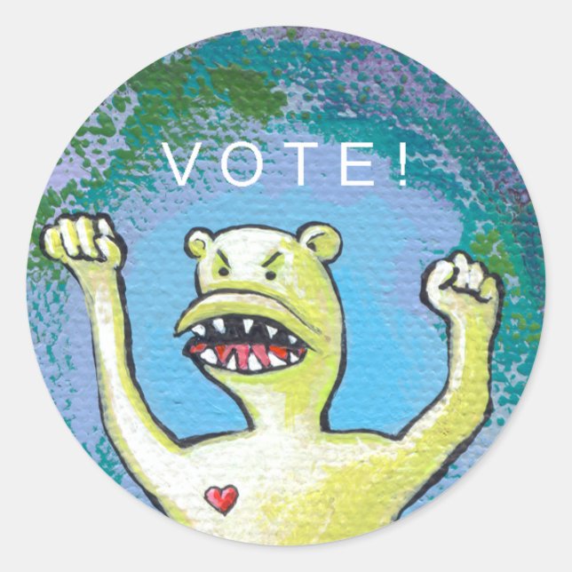 Vote Monster Sticker - You must vote! (Front)