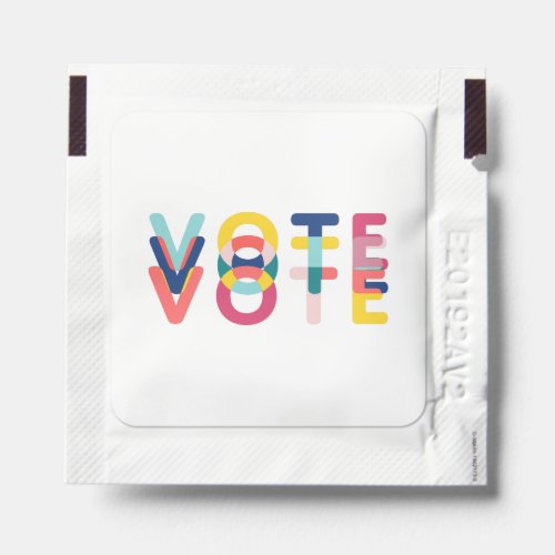 Vote Multicolor Vibrant Yellow Blue Hand Sanitizer Packet