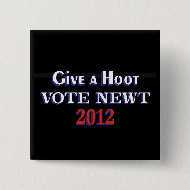 Vote Newt 2012 GAH Button (Front)