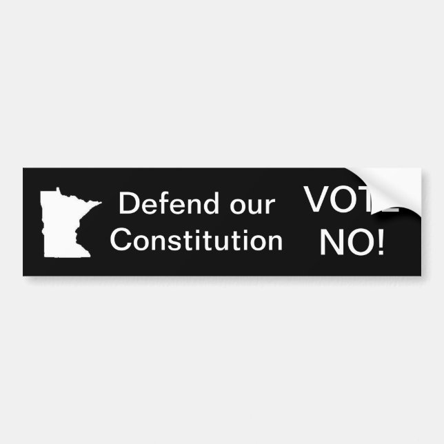 Vote No! Bumper Sticker (Front)