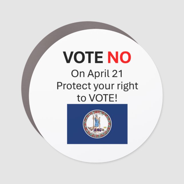 Vote NO on April 21 Car Magnet (Front)