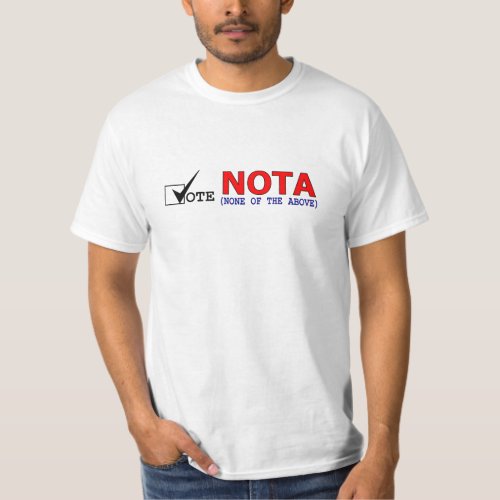 Vote NOTA simple T T_Shirt