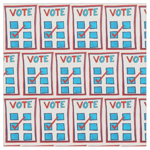 VOTE November 2020 Election Day USA Voting Ballot Fabric