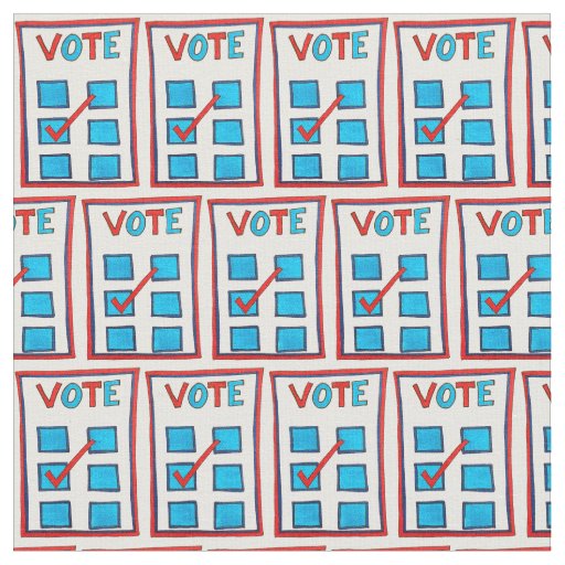 VOTE November 2020 Election Day USA Voting Ballot Fabric