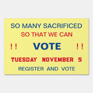 VOTE  NOVEMBER 5 SIGN
