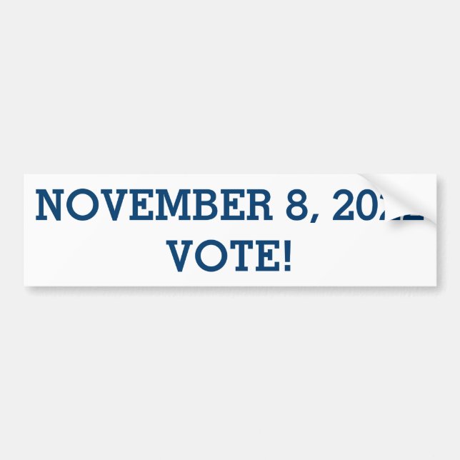 Vote November 6, 2018 Bumper Sticker (Front)