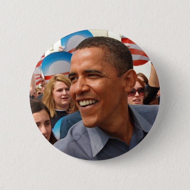 Vote Obama -08'- Pinback Button (Front)
