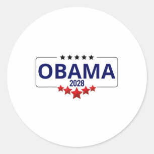 Vote Obama 2028 Retro Obama President 2028 Obama 2 Classic Round Sticker