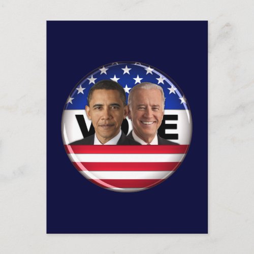 Vote Obama  Biden Postcard