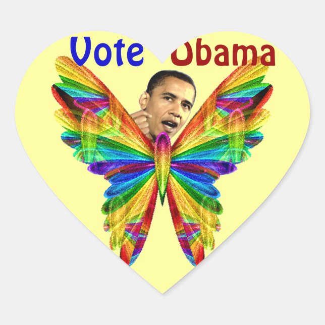Vote Obama_ Heart Sticker (Front)