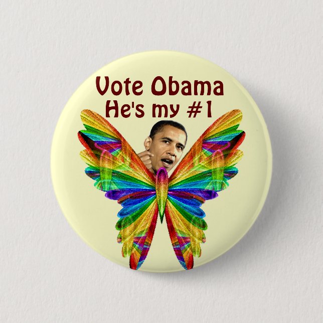 Vote Obama_ Pinback Button (Front)