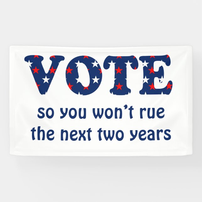 Vote or Rue The Election Banner (Horizontal)