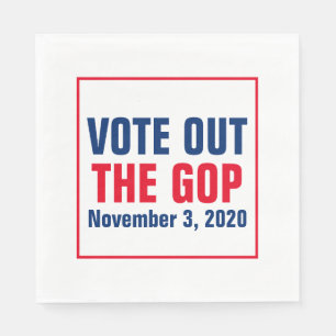 Vote Out The GOP 2020 Election Red White Blue Napkins