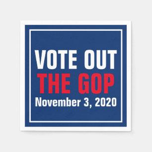 Vote Out The GOP 2022 Election Red White Blue Napkins