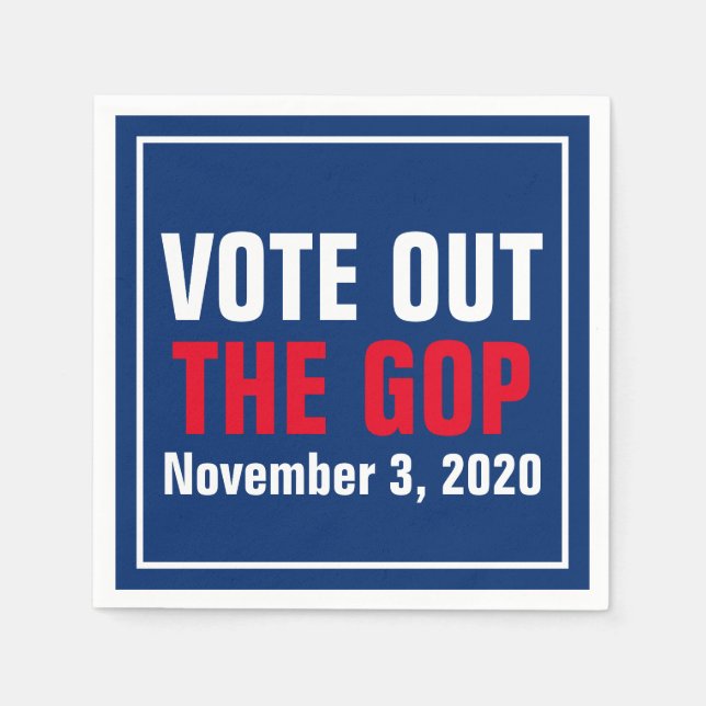 Vote Out The GOP 2022 Election Red White Blue Napkins (Front)